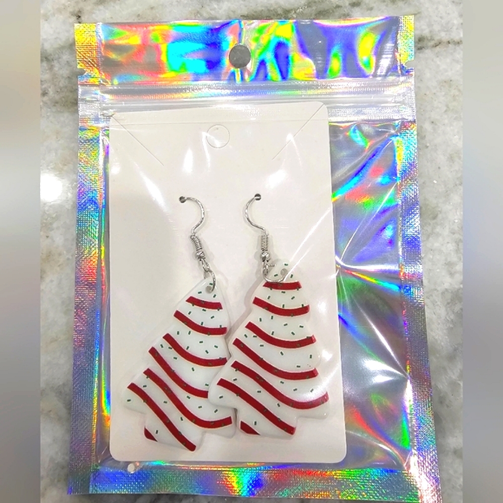 NEW Snack Cake Christmas Earrings